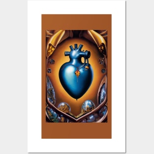 Steampunk mechanical heart Posters and Art